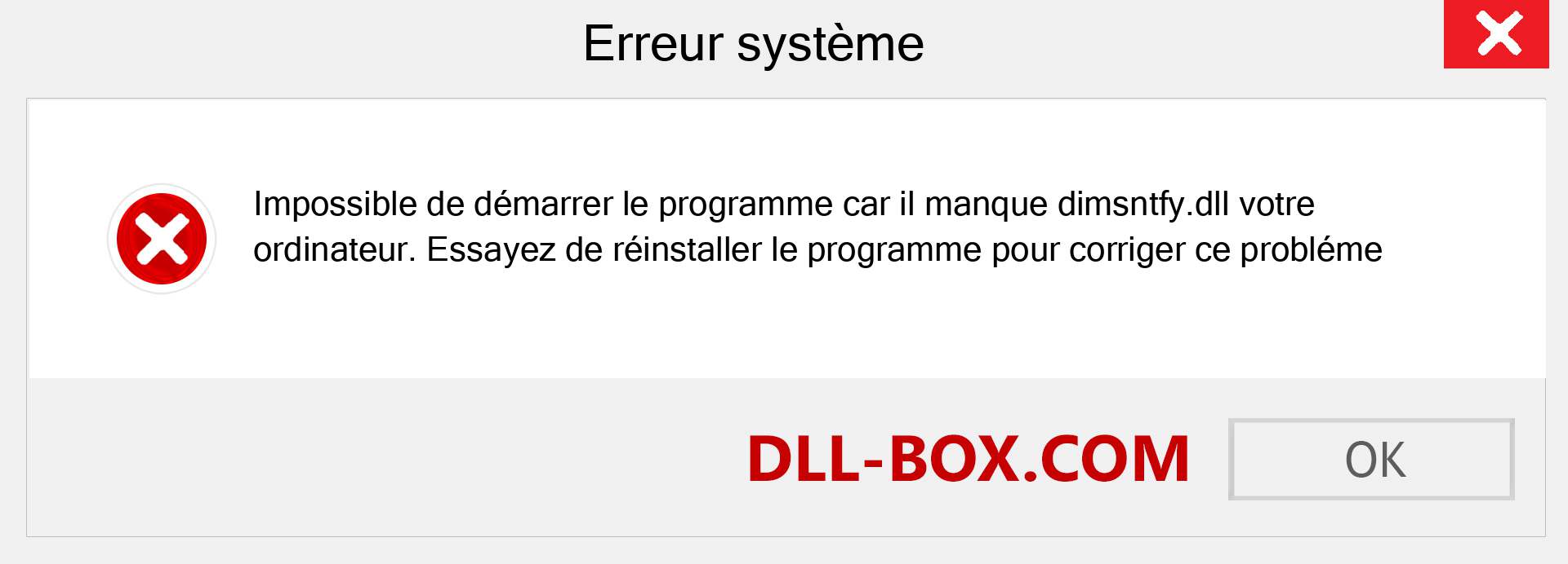 Le fichier dimsntfy.dll est manquant ?. Télécharger pour Windows 7, 8, 10 - Correction de l'erreur manquante dimsntfy dll sur Windows, photos, images